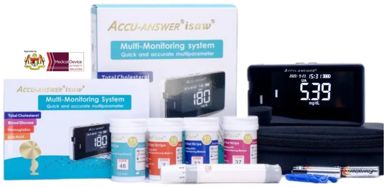 sistem-monitorizare-colesterol-glicemie-hemoglobina-acid-uric-accu-answer-isaw-lbm-01-40-teste-incluse